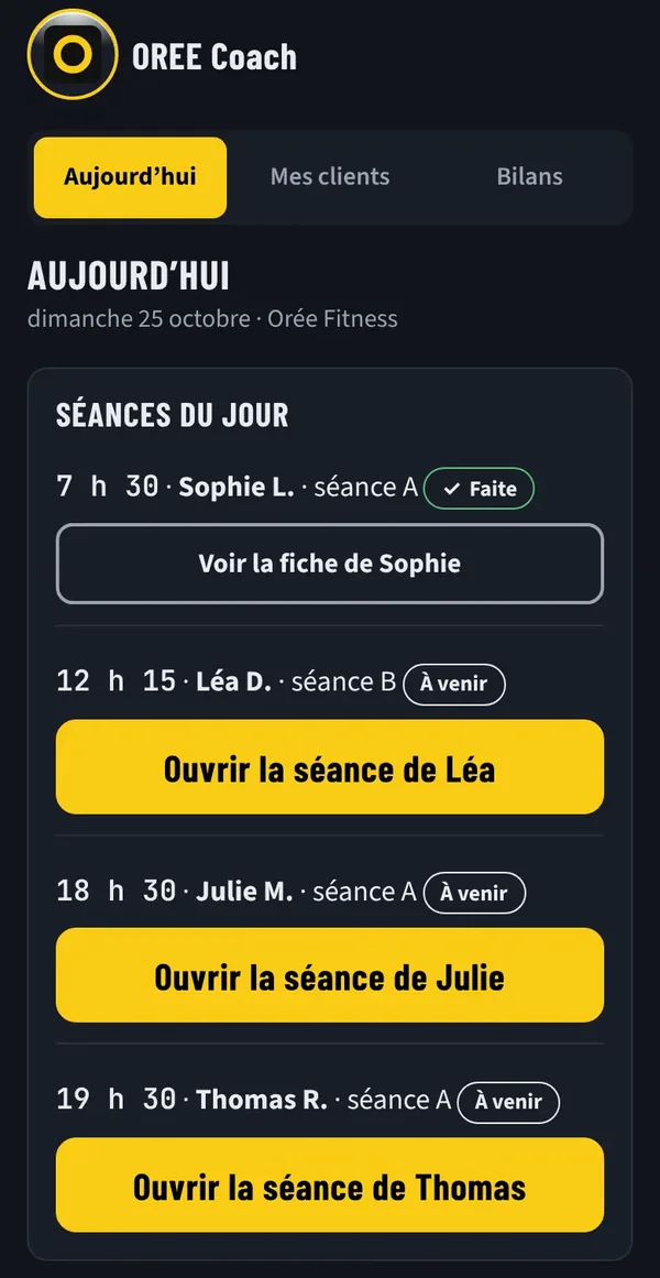 GE2 Coach&nbsp;: les séances du jour du coach